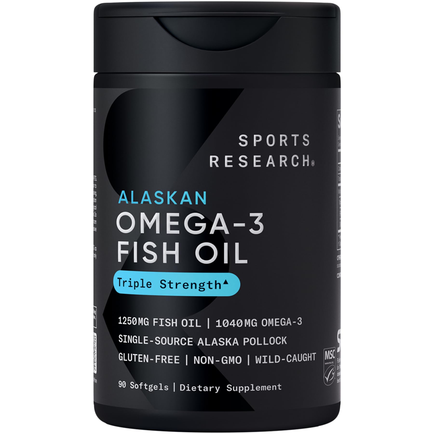 Sports Research Omega-3 cápsulas blandas: frescas y fáciles de tragar.