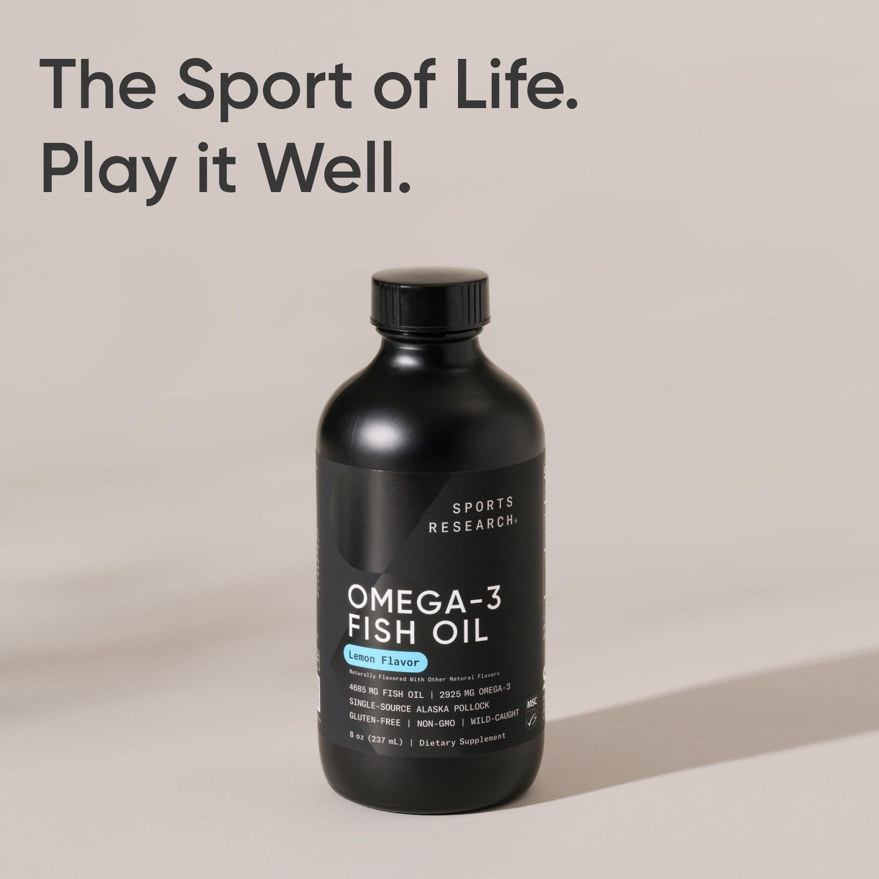 Sports Research Omega-3: origen en Alaska Pollock salvaje para pesca responsable