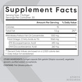 Sports Research Omega-3 origen Alaska Pollock: origen sostenible en aguas frías.
