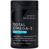 Sports Research Omega-3 Total: botella con etiqueta clara para compra informada