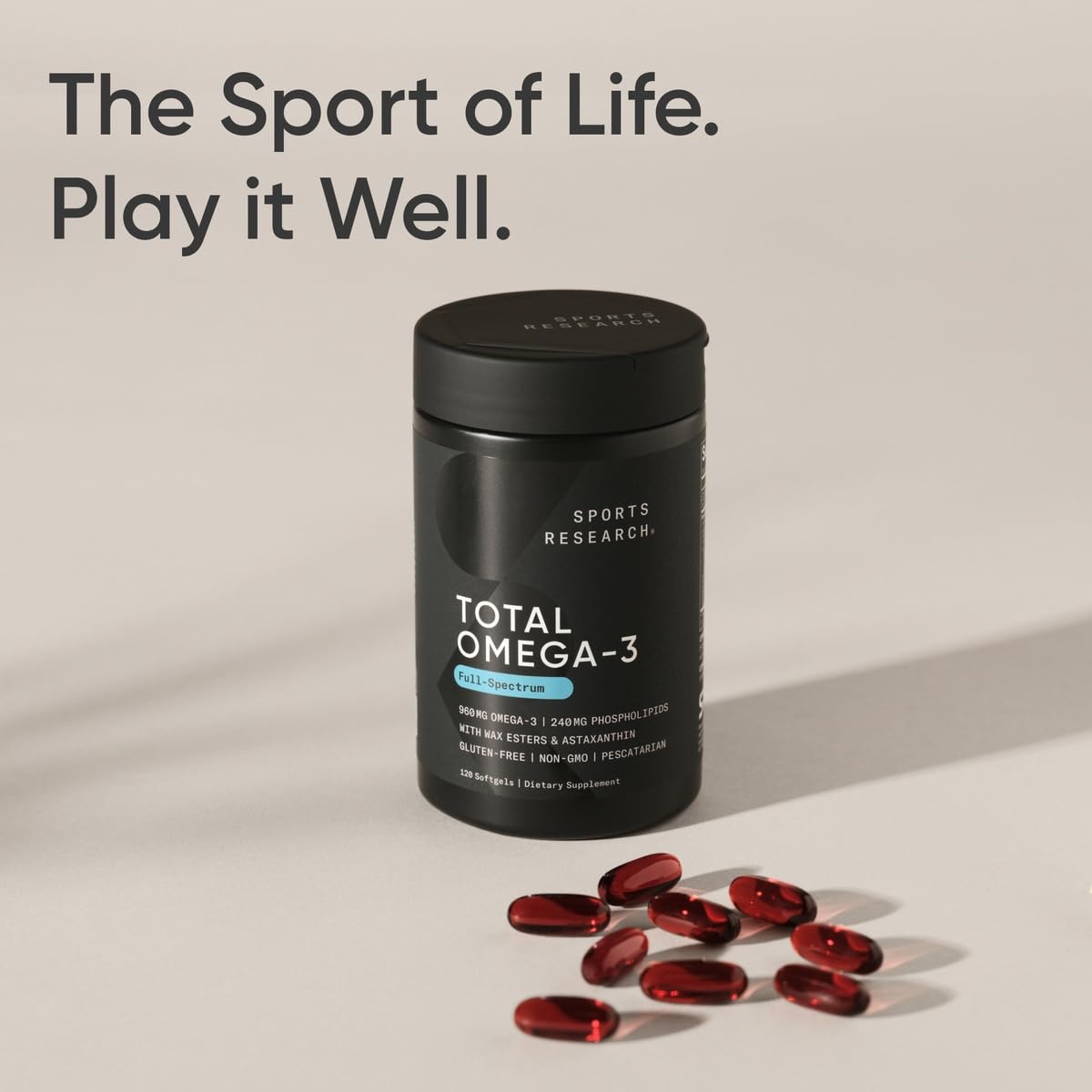 Sports Research Omega-3 Total: uso diario recomendado para rutina de bienestar