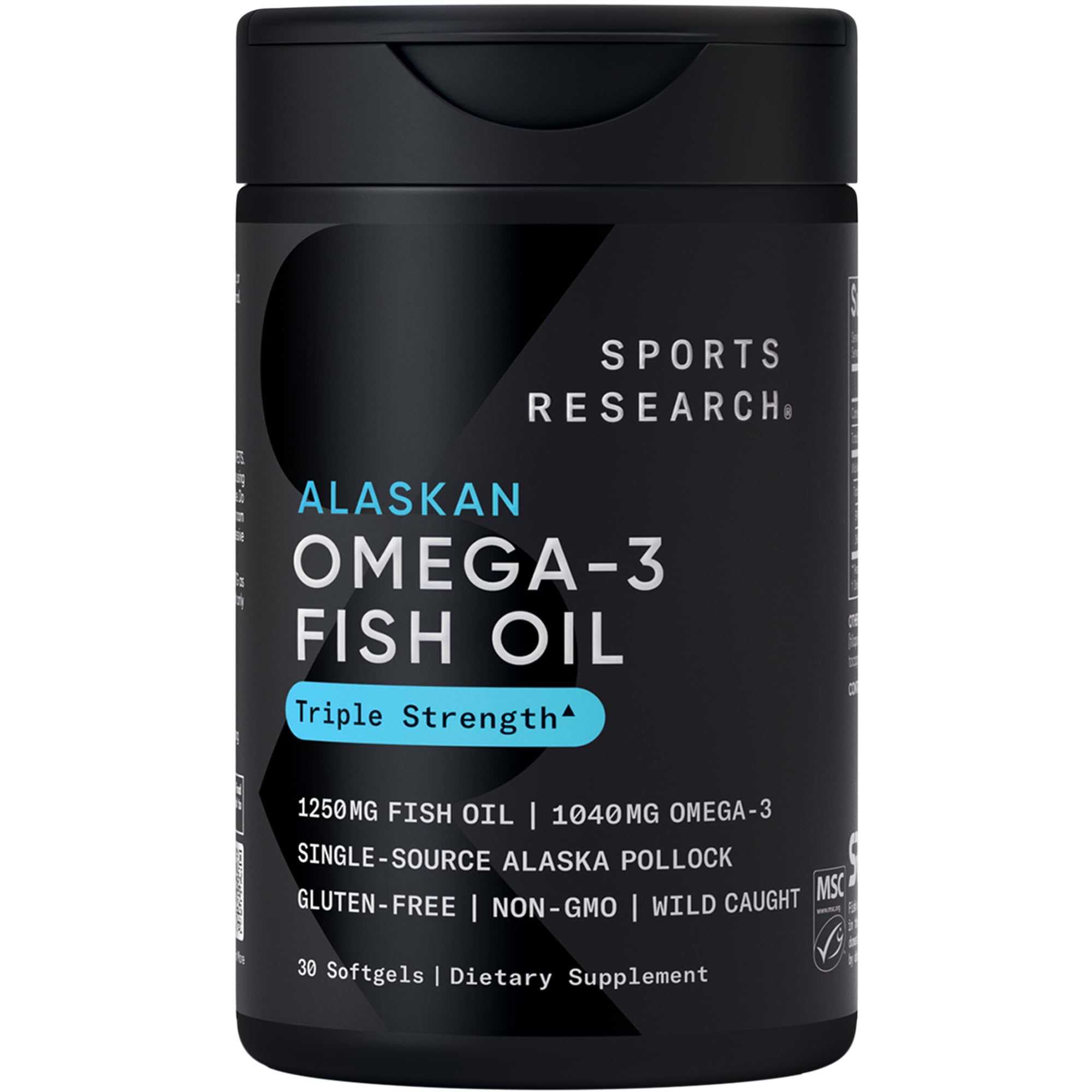Sports Research Omega-3 triple cápsula: cápsula suave con alto EPA y DHA.