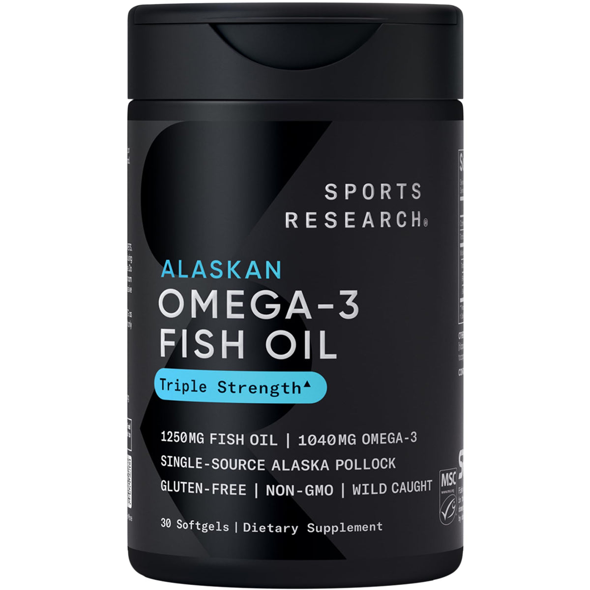 Sports Research Omega-3 triple cápsula: cápsula suave con alto EPA y DHA.
