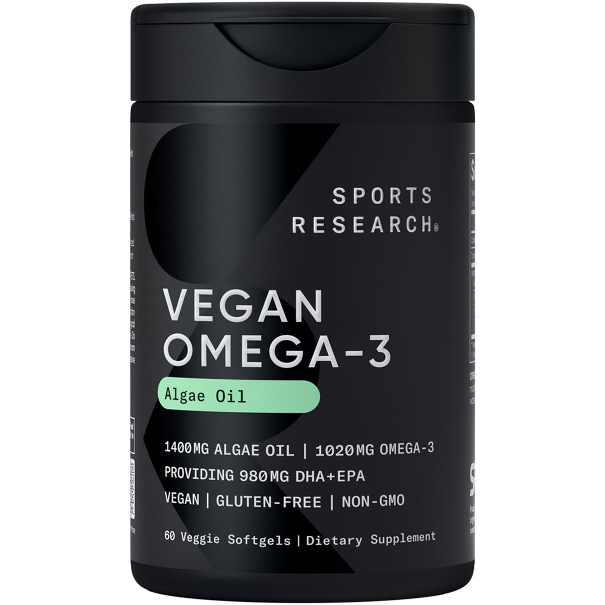 Sports Research Omega-3 de algas: cápsulas veganas para DHA y EPA diario