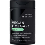 Sports Research Omega-3 de algas: cápsulas veganas para DHA y EPA diario