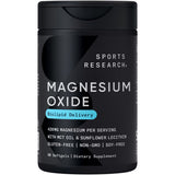 Sports Research óxido de magnesio 420 mg cápsula suave para soporte muscular