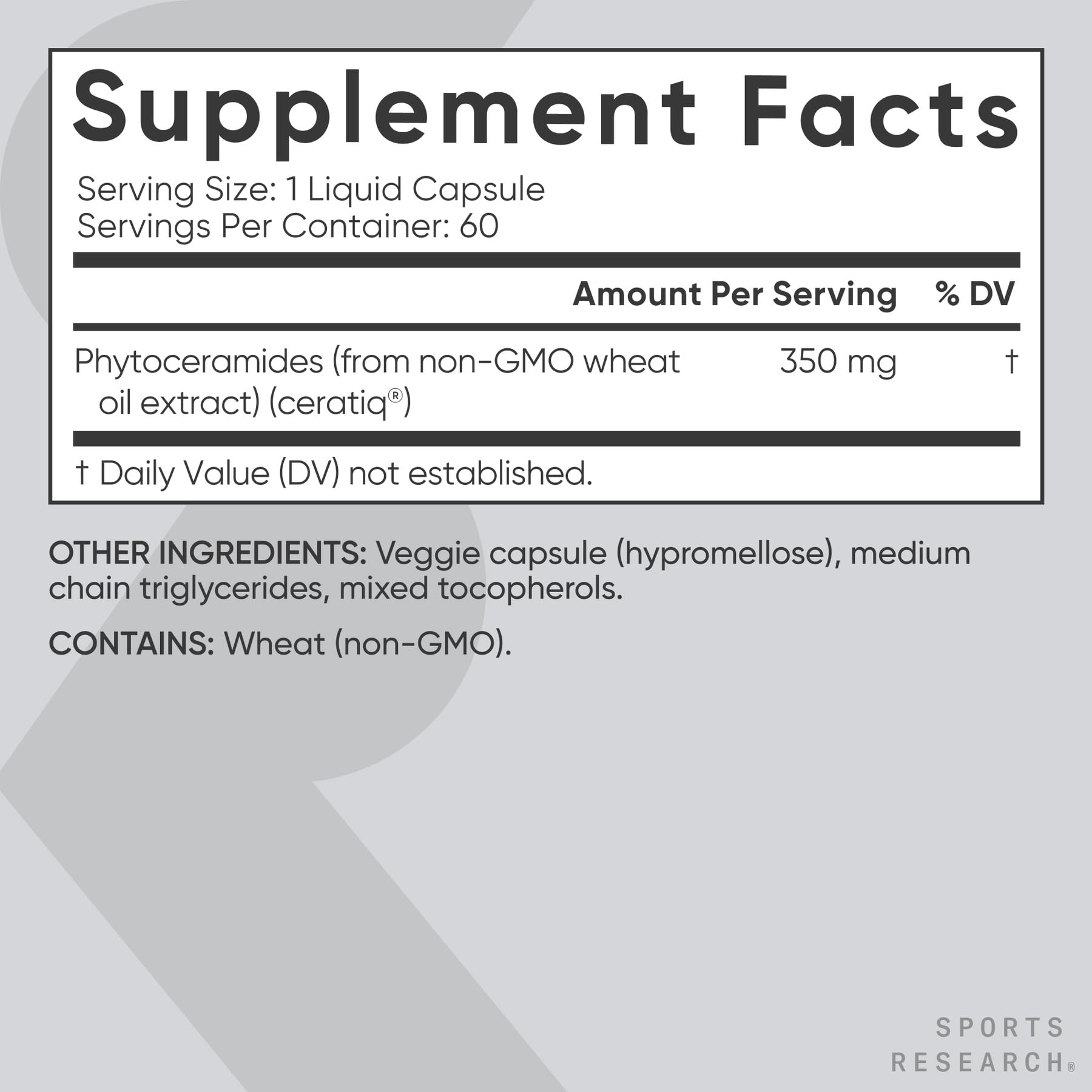 Sports Research Phytoceramides: cápsulas de textura suave para consumo diario