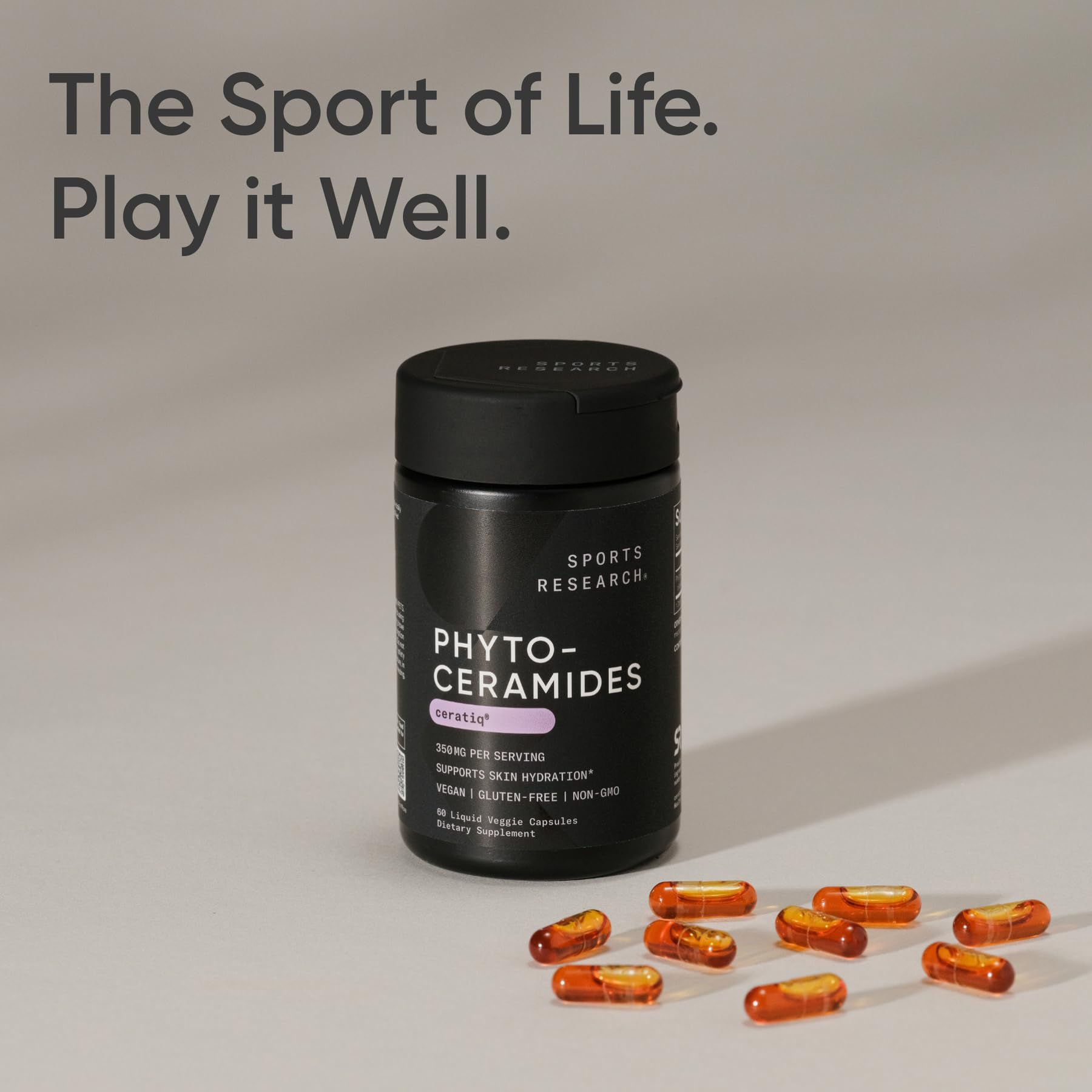 Sports Research Phytoceramides: piel radiante con uso diario