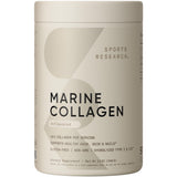 Sports Research Polvo de colágeno marino frente al envase para uso diario.