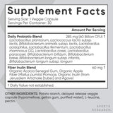 Sports Research fibra inulina 60 mg como prebiótico beneficioso