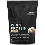 Sports Research proteina de suero aislada en bolsa de 5 libras, vainilla, ideal para batidos.