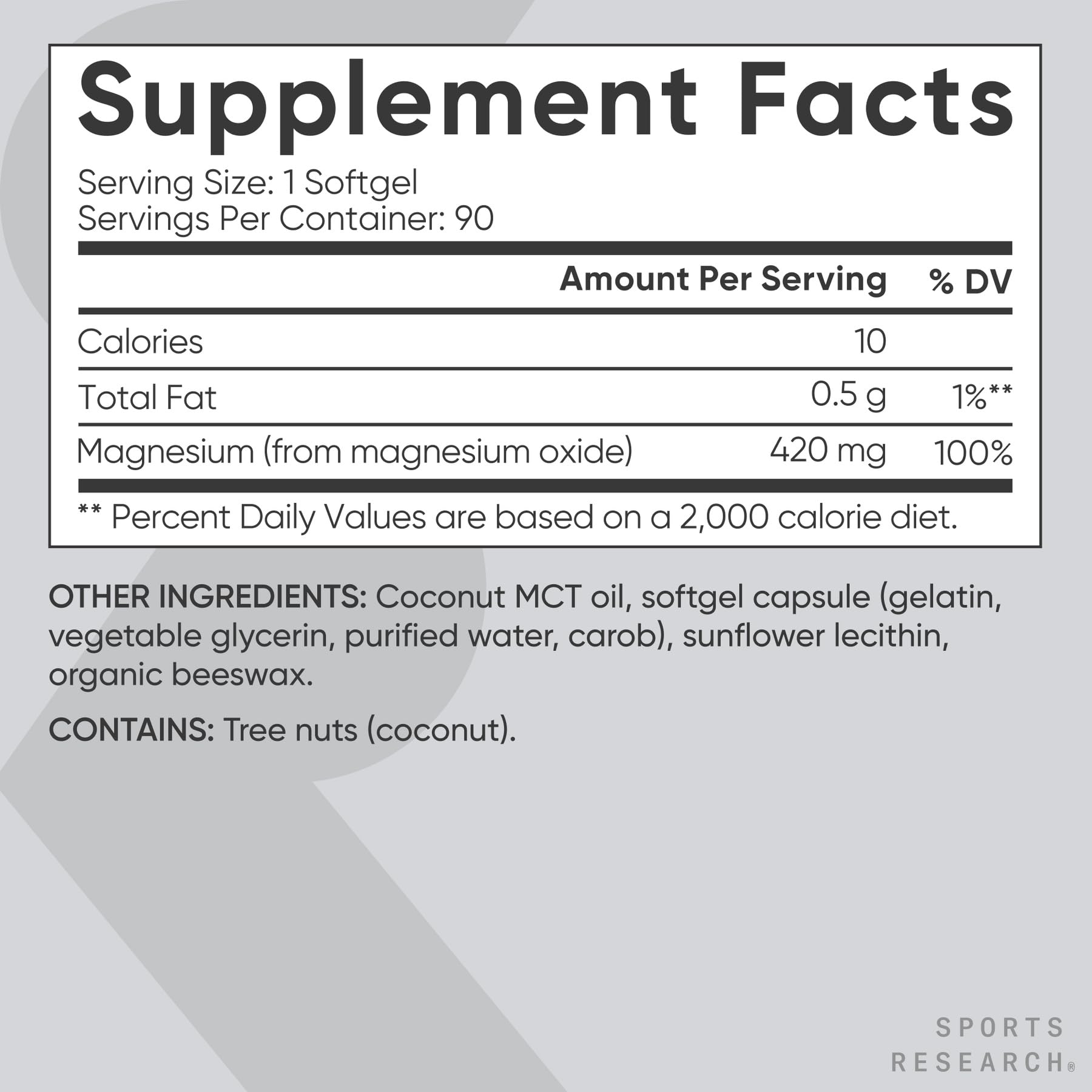 Sports Research producto libre de gluten y sin OGM para confianza