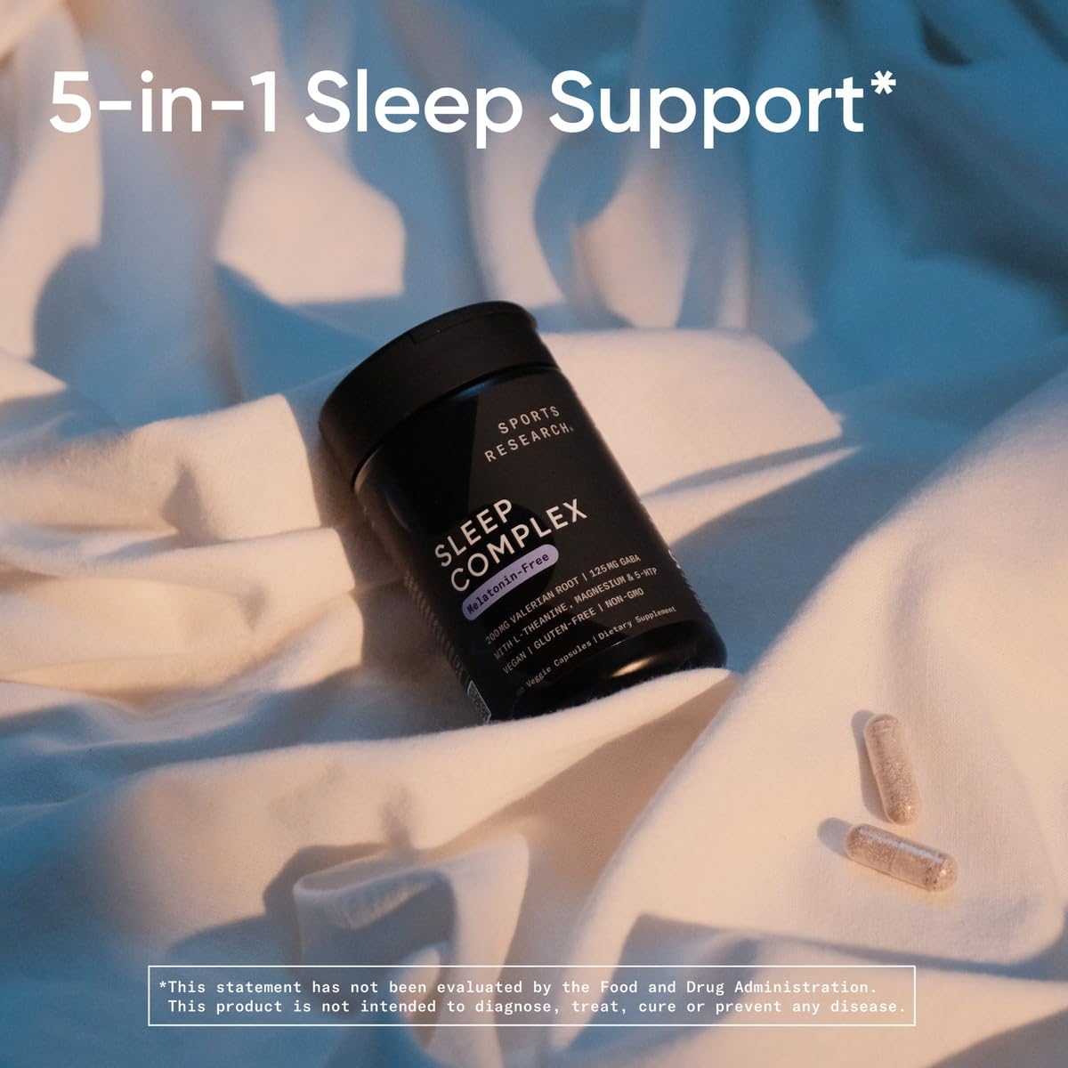 Sports Research Sleep Complex, L-Teanina para calma mental antes de dormir.