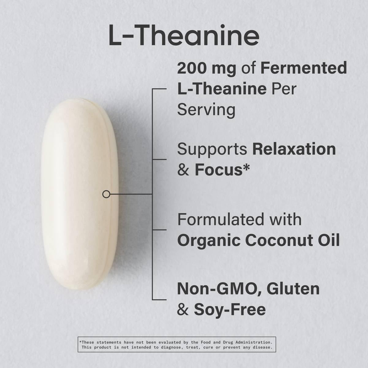 Sports Research Suntheanine cápsula L-Theanine 200 mg: enfoque y calma.