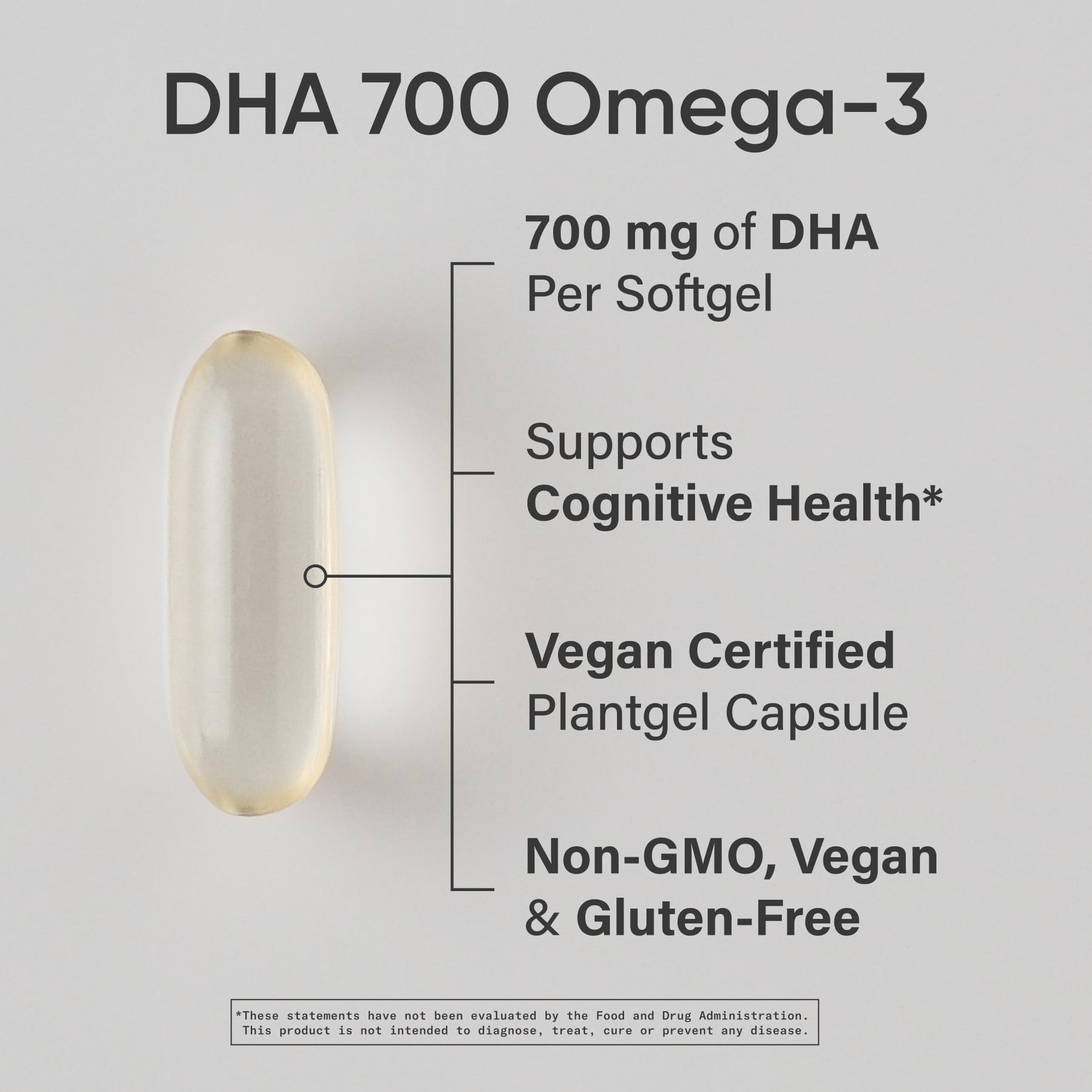 Sports Research Vegan DHA 700 mg cápsulas, suplemento vegetal para la mente.
