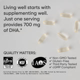 Sports Research Vegan DHA 700 mg de algas, fuente vegetal de omega-3.