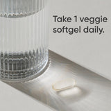 Sports Research Vegan DHA 700 mg etiqueta, diseño sostenible y claro.