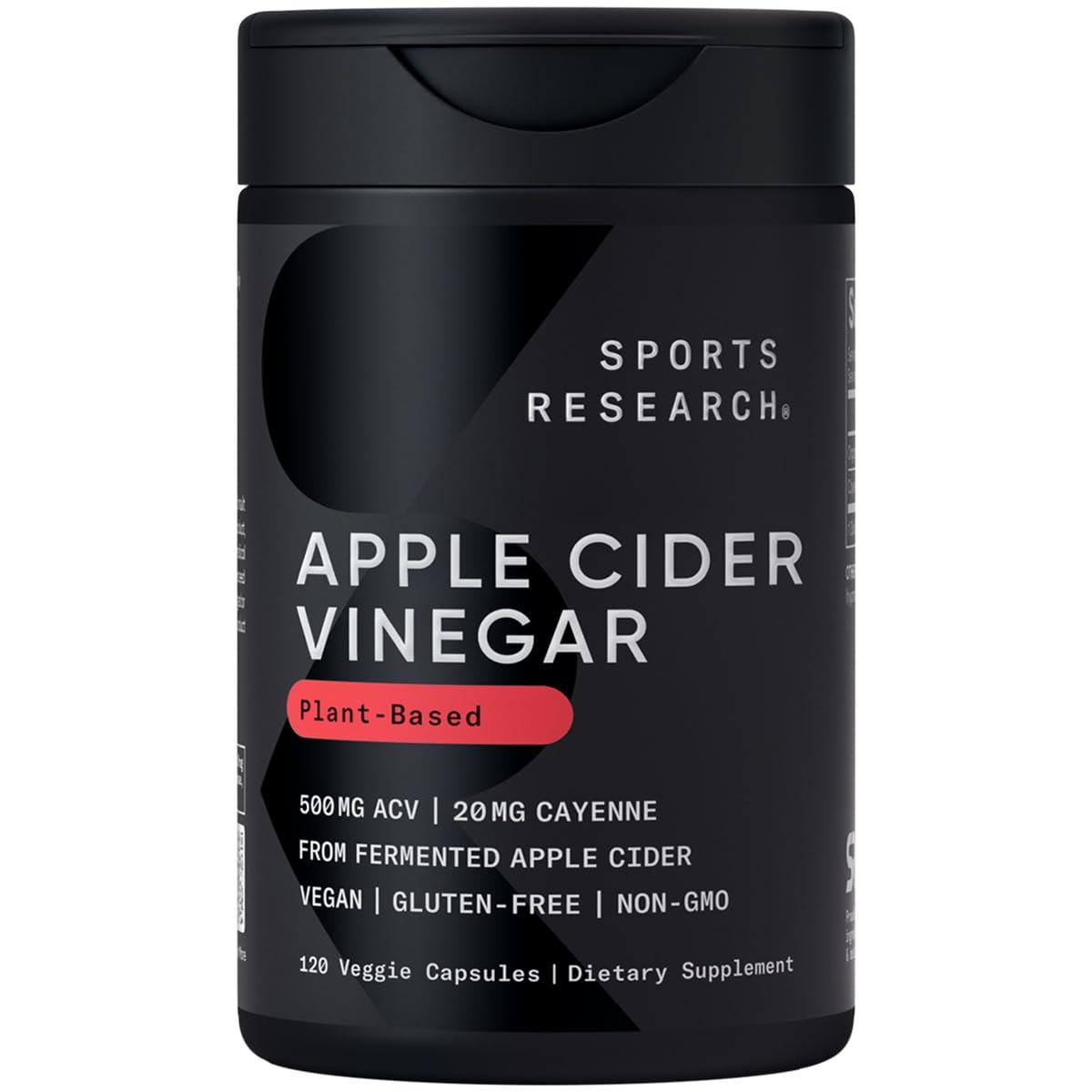 Sports Research vinagre sidra manzana botella, favorece una digestión suave.