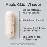 Sports Research cápsulas vinagre sidra manzana con cayena, apoyo para el metabolismo.