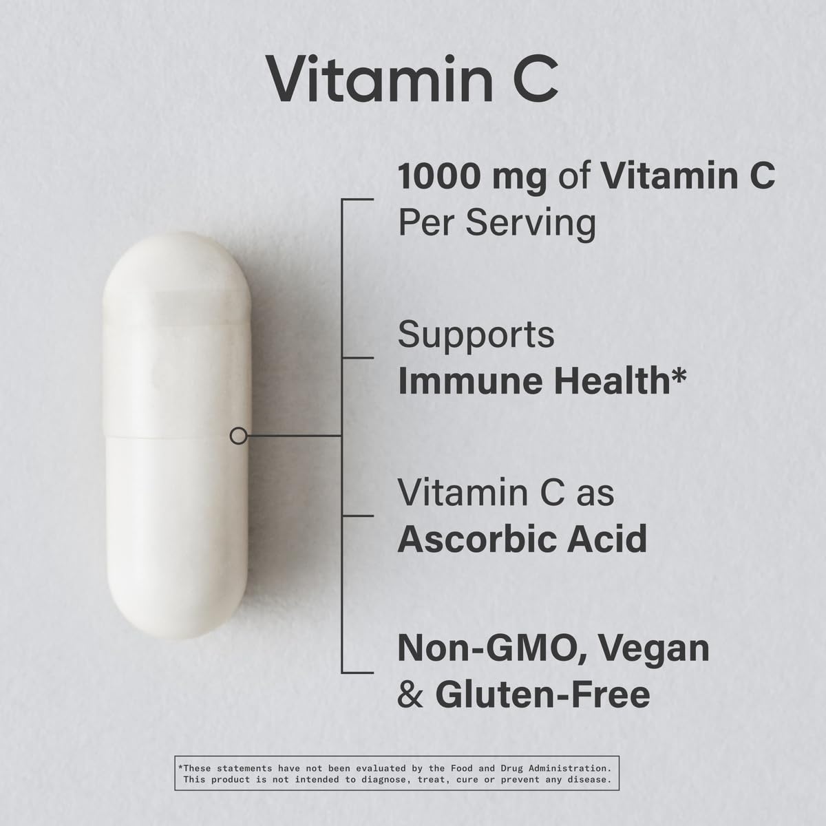 Sports Research Vitamina C 1000 mg, cápsulas vegetales para apoyo inmune.