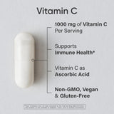 Sports Research Vitamina C 1000 mg, cápsulas vegetales para apoyo inmune.
