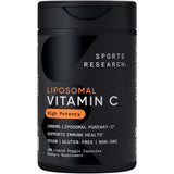 Sports Research Vitamina C liposomales cápsulas líquidas para ingesta diaria.