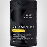 Apoyo potencial al bienestar general con Sports Research Vitamina D3 4000 UI.