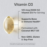 Sports Research Vitamina D3 aceite de coco virgen, mejora la absorción.