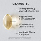 Sports Research Vitamina D3 con MCT: cápsulas blandas listas para tomar con comida