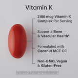 Sports Research Vitamin K Multi-Spectrum cápsulas Plantgel veganas para absorción diaria