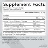 Sports Research Vitamin K Multi-Spectrum dosificación diaria de 1000 mcg K1 y 1180 mcg K2