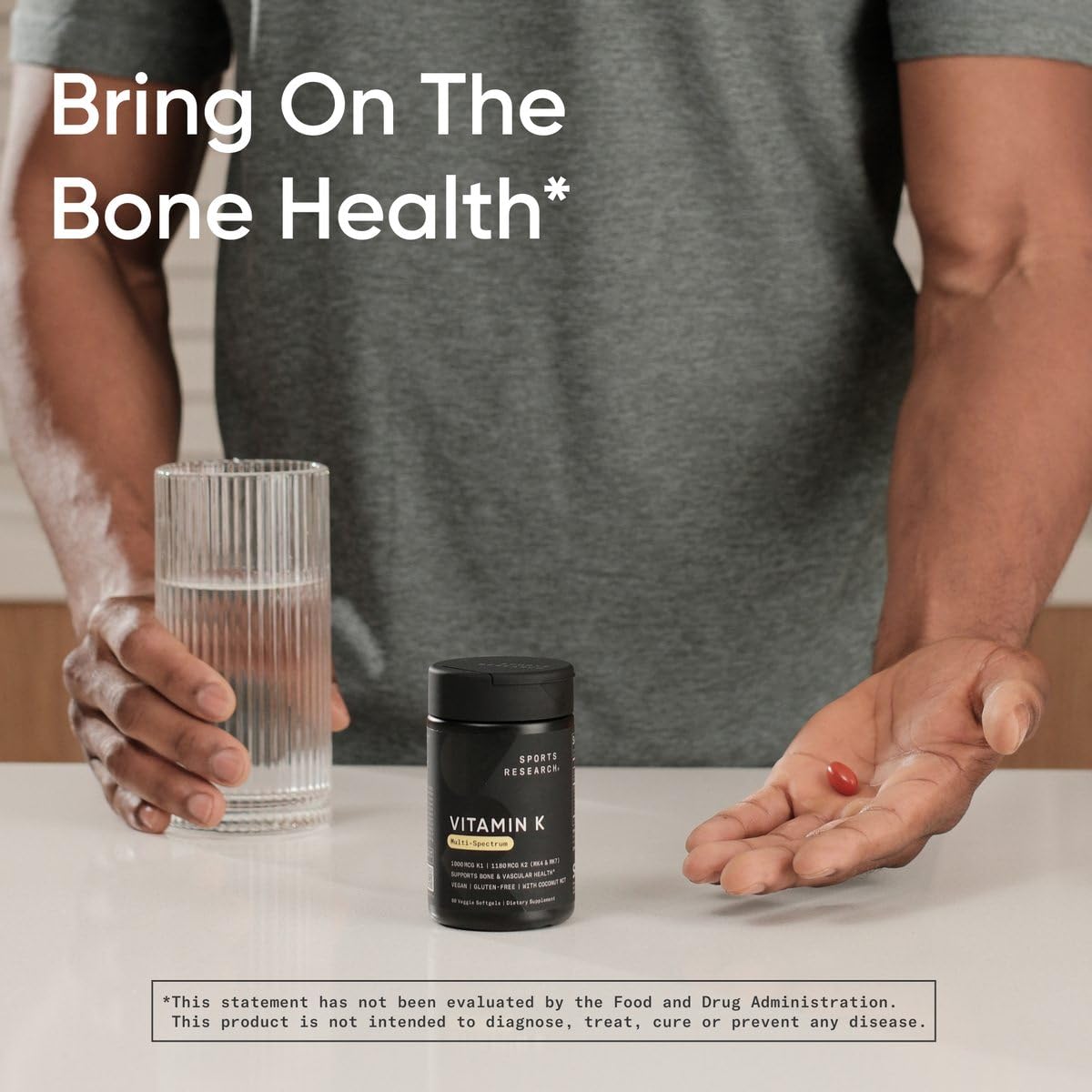 Sports Research Vitamin K Multi-Spectrum fórmula vegana libre de gelatina