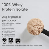 Sports Research Whey Isolate; mezcla suave para batidos de chocolate Dutch.