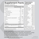 Sports Research Whey Protein Isolate nutrition label showing non-GMO and gluten-free