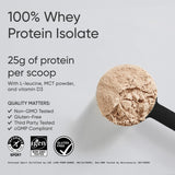 Sports Research Whey Protein Isolate scoop for quick, convenient shakes