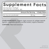 Sports Research Zinc Picolinato: formato de cápsula para uso diario cómodo.