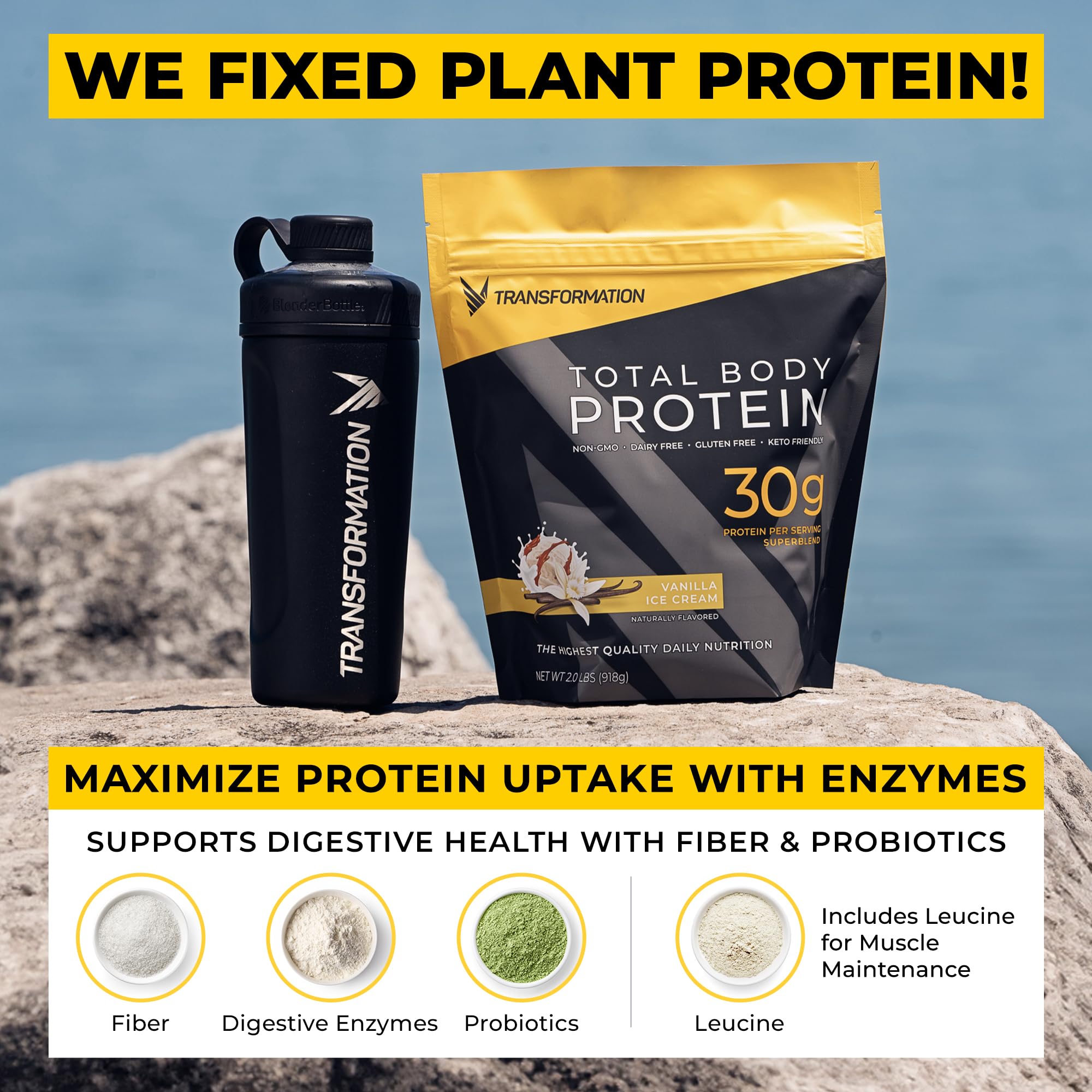 SPR BODY Transformation Protein Vanilla, batido espumoso para dinamizar entrenos.