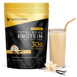 SPR BODY Transformation Protein Vanilla, envase con batido para energía diaria.