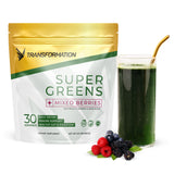SPR BODY Transformación Super Greens polvo, soporte inmunitario y energía con ingredientes naturales.
