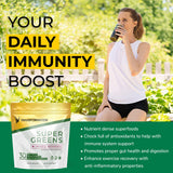 SPR BODY Transformación Super Greens verduras frescas, efecto detox suave para energizar la rutina.
