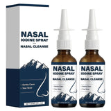 Spray nasal de yodo en botella, ideal para uso diario.