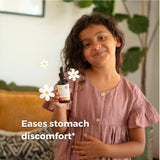 SPRIGS Kids Calm Tummy: gotas en primer plano mostrando ingredientes orgánicos