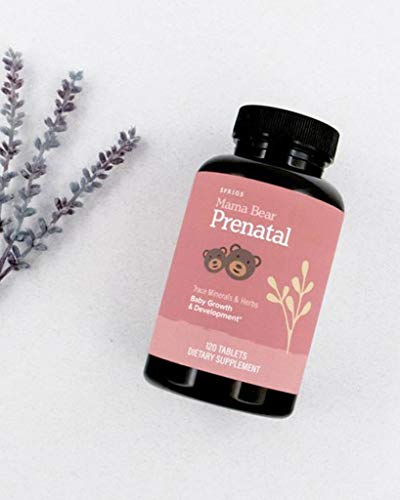 Sprigs Mama Bear Prenatal ingredientes a base de plantas, nutrición limpia con menos aditivos