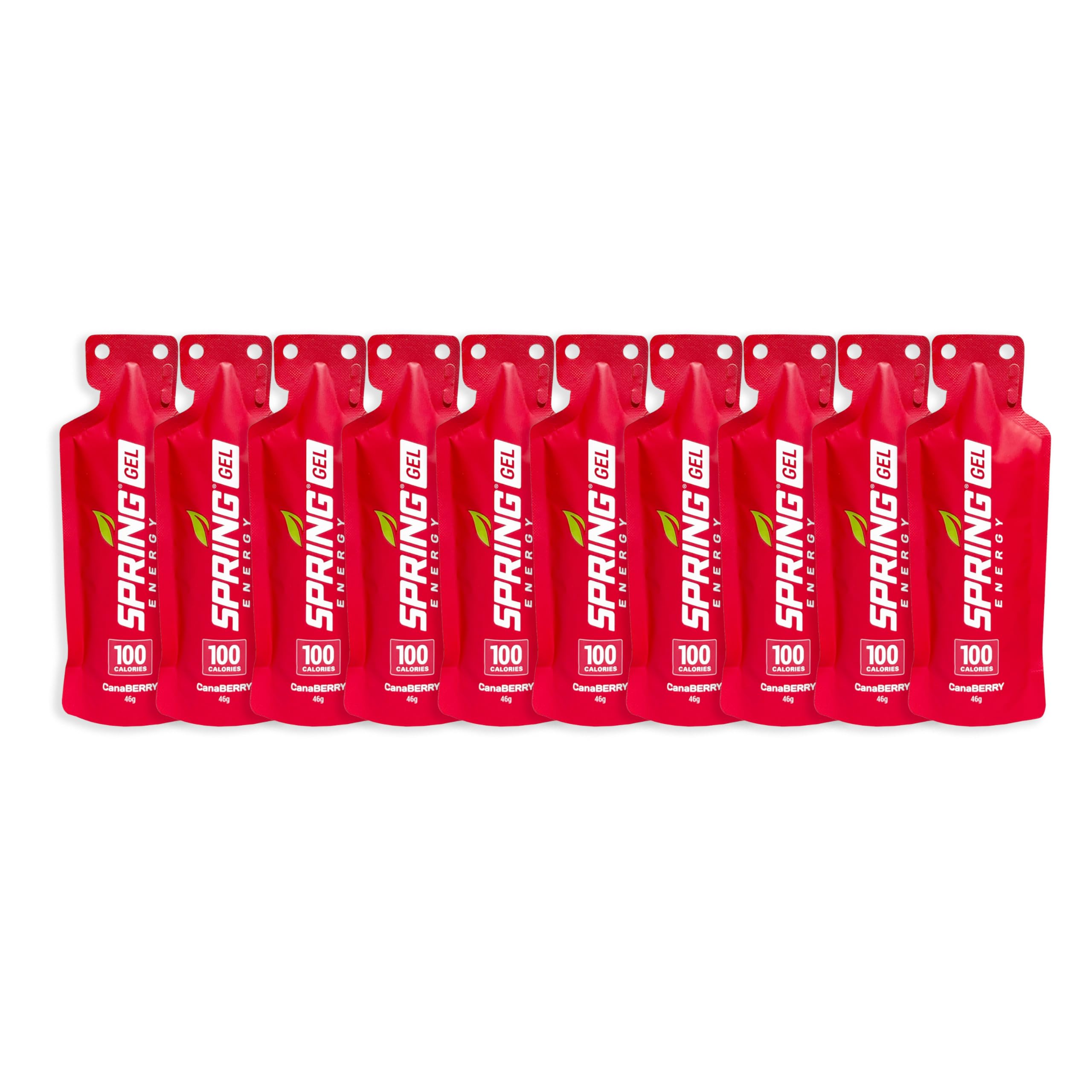 SPRING Canaberry gel de energía, sabor fresa, ideal para carrera.