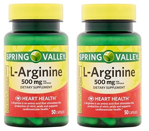 Spring Valley L-Arginina 500 mg cápsulas: apoyo potencial a la circulación diaria