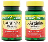 Spring Valley L-Arginina 500 mg cápsulas: apoyo potencial a la circulación diaria