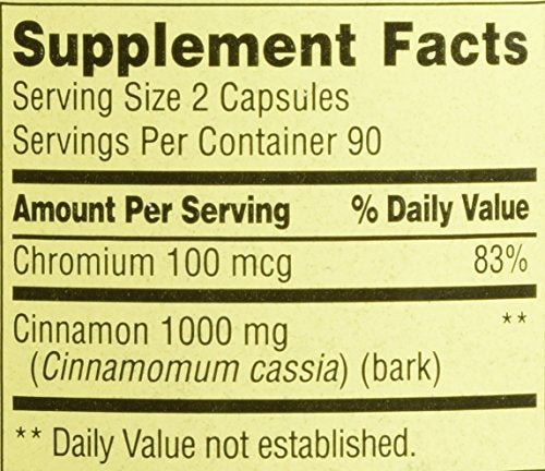 Spring Valley Canela y Cromo, dosis por porción, promueve un metabolismo equilibrado.