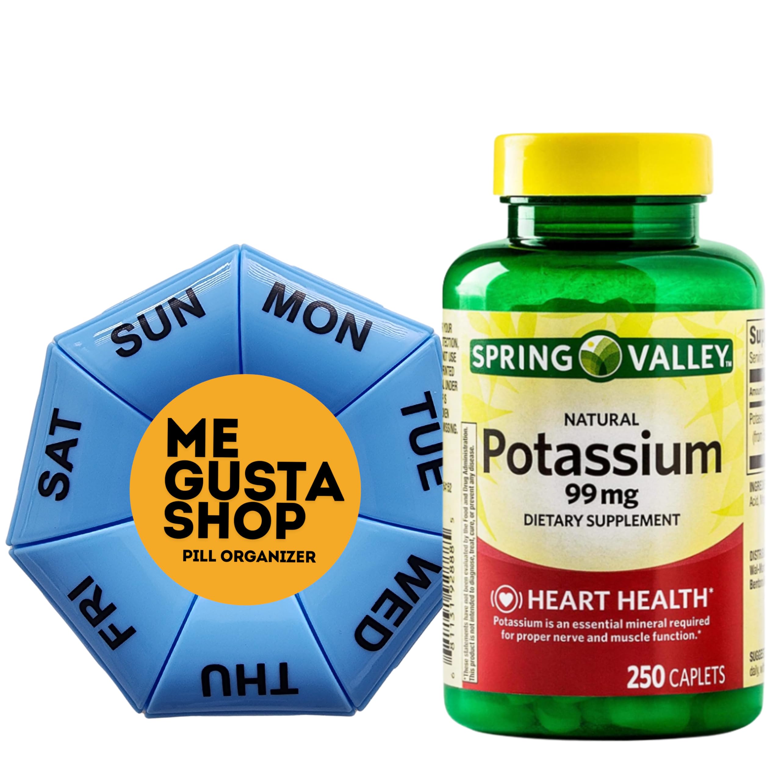 Spring Valley cápsulas de potasio 99 mg en envase de 250 para uso diario