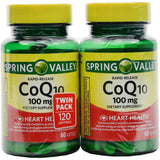 Spring Valley CoQ-10 100 mg, cápsulas blandas, botella para energía diaria posible.