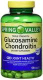Spring Valley Glucosamina Condroitina Triple Fuerza, vista de caja, posible apoyo a la movilidad.